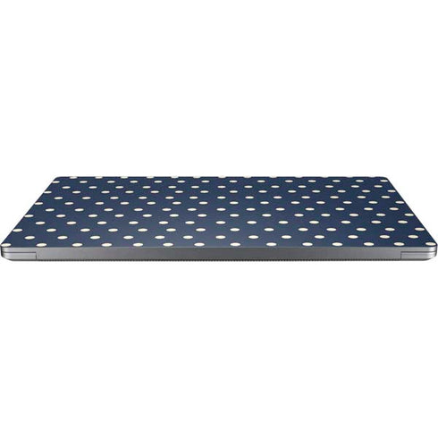 Blue and Cream Polka Dots Universal Laptop 11in (8.8 x 6.2in) Skin